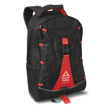 Sac à dos publicitaire avec corde décorative couleur rouge deuxième vue principale