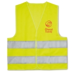 Gilet de sécurité réfléchissant personnalisé pour enfants Visible Mini couleur jaune quatrième vue prinicipale