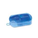 Étui en plastique translucide avec articles de papeterie DeskSet couleur bleu transparent