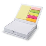 Post-it publicitaire en carton blanc avec post-it Memoset couleur blanc deuxième vue