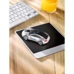 Souris publicitaire sans fil originale en forme de voiture Race couleur argenté mat deuxième vue d'ambiance principale