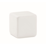 Cube antistress personnalisé avec logo pour publicité ZenCube couleur blanc