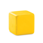 Cube antistress personnalisé avec logo pour publicité ZenCube couleur jaune