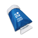 Grattoir à glace personnalisé avec moufle à laine de mouton ClearGlove vue avec zone d'impression