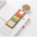 Marque-pages avec notes adhésives de couleur et règle StickyBulb couleur beige troisième vue