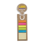 Marque-pages avec notes adhésives de couleur et règle StickyBulb couleur beige vue principale
