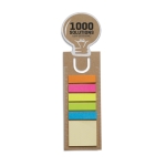 Marque-pages avec notes adhésives de couleur et règle StickyBulb couleur beige deuxième vue principale
