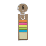 Marque-pages avec notes adhésives de couleur et règle StickyBulb vue avec zone d'impression