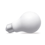 Cadeau antistress publicitaire en forme d'ampoule ZenBulb couleur blanc deuxième vue