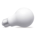 Cadeau antistress publicitaire en forme d'ampoule ZenBulb couleur blanc troisième vue