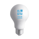 Cadeau antistress publicitaire en forme d'ampoule ZenBulb couleur blanc vue avec zone d'impression