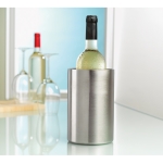 Élégant refroidisseur en forme cylindrique en acier Luxe couleur argenté mat deuxième vue d'ambiance
