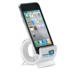 Support téléphone portable Curve couleur blanc vue principale