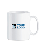 Tasse en céramique blanche spéciale pour sublimation de 300 ml couleur blanc vue avec zone d'impression