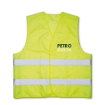 Gilet de sécurité réfléchissant sérigraphié en polyester Visible couleur jaune deuxième vue principale