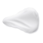 Housse de selle de vélo publicitaire en polyester Colors couleur blanc