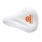 Housse de selle de vélo publicitaire en polyester Colors couleur blanc vue principale