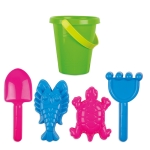 Jeu de plage publicitaire avec seau et accessoires Plage Fun couleur multicolore
