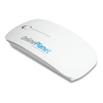 Souris sans fil en plastique brillant et à piles Curve couleur blanc vue principale