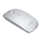 Souris sans fil en plastique brillant et à piles Curve couleur argenté mat vue principale
