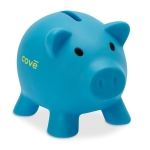 Tirelire cochon publicitaire colorée avec bouchon Piggy deuxième vue principale