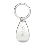 Porte-clés décapsuleur personnalisé en métal avec fini élégant Bottle couleur argenté brillant vue principale