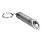Porte-clés lampe de poche avec fonction décapsuleur Ledner couleur gris foncé