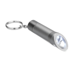 Porte-clés lampe de poche avec fonction décapsuleur Ledner couleur gris foncé deuxième vue