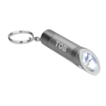 Porte-clés lampe de poche avec fonction décapsuleur Ledner couleur gris foncé deuxième vue principale
