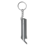 Porte-clés lampe de poche avec fonction décapsuleur Ledner couleur gris foncé quatrième vue
