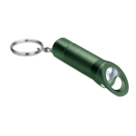 Porte-clés lampe de poche avec fonction décapsuleur Ledner couleur vert foncé
