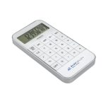 Calculatrices personnalisées 10 chiffres en plastique à piles Digical couleur blanc vue principale