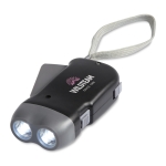 Lampe de poche publicitaire 2 LED avec dynamo DynaLight couleur noir vue principale