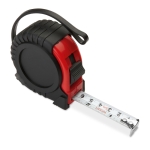 Mètre ruban publicitaire personnalisé avec logo de 5m FiveMeter couleur rouge