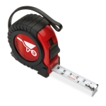 Mètre ruban publicitaire personnalisé avec logo de 5m FiveMeter couleur rouge vue principale