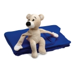 Couverture polaire personnalisée pour enfants avec ours en peluche couleur bleu deuxième vue