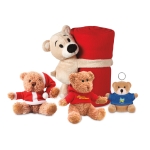 Couverture polaire personnalisée pour enfants avec ours en peluche couleur rouge troisième vue