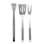 Set de 3 ustensiles pour barbecue avec housse en non-tissé Brasserie couleur noir troisième vue