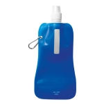 Gourde pliable fabriqué dans un plastique souple 480 ml Rebel couleur bleu transparent