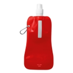 Gourde pliable fabriqué dans un plastique souple 480 ml Rebel couleur rouge transparent