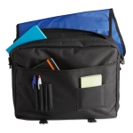 Porte-documents en polyester 600D avec plusieurs poches San Francisco couleur bleu roi quatrième vue