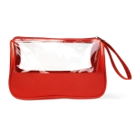 Trousse de toilette promotionnelle élégante microfibre et PVC Uptown couleur rouge