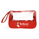 Trousse de toilette promotionnelle élégante microfibre et PVC Uptown couleur rouge deuxième vue principale