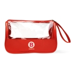 Trousse de toilette promotionnelle élégante microfibre et PVC Uptown couleur rouge troisième vue principale