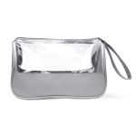 Trousse de toilette promotionnelle élégante microfibre et PVC Uptown couleur gris