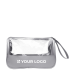 Trousse de toilette promotionnelle élégante microfibre et PVC Uptown vue avec zone d'impression