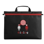 Sac porte-documents personnalisé économique en polyester 600D Basic couleur rouge vue principale