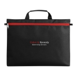 Sac porte-documents personnalisé économique en polyester 600D Basic couleur rouge deuxième vue principale