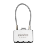 Cadenas personnalisable à bagages à offrir aux clients Coffre-fort couleur argenté mat deuxième vue principale