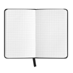 Cahier publicitaires en papier quadrillé A5 page à carreaux Cuadrants couleur noir quatrième vue